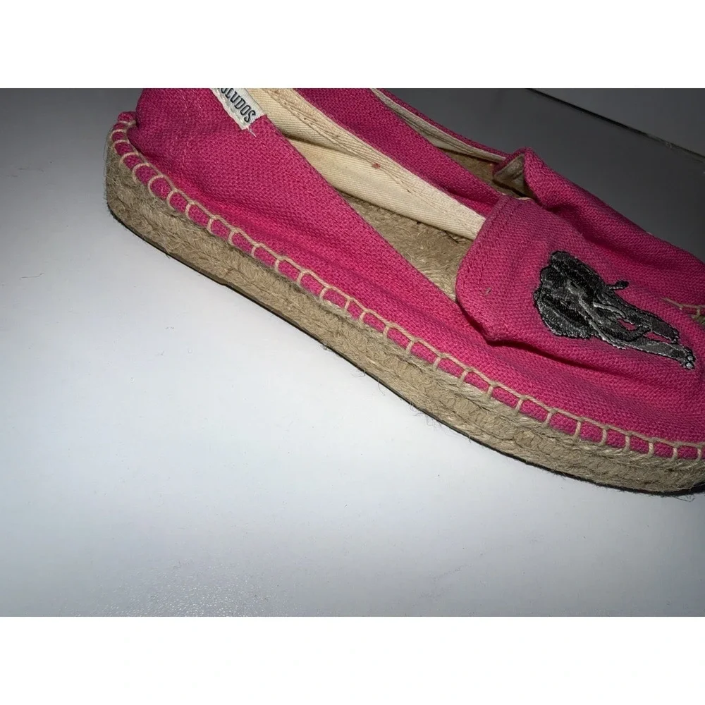 Soludos Espadrille Slip On Loafers Women's Hot Pink Elephant Casual Shoes 6 K